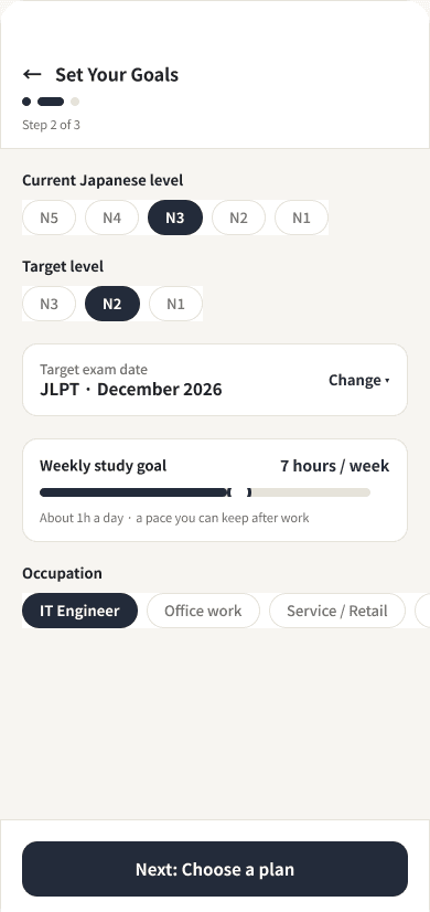 Set your goals